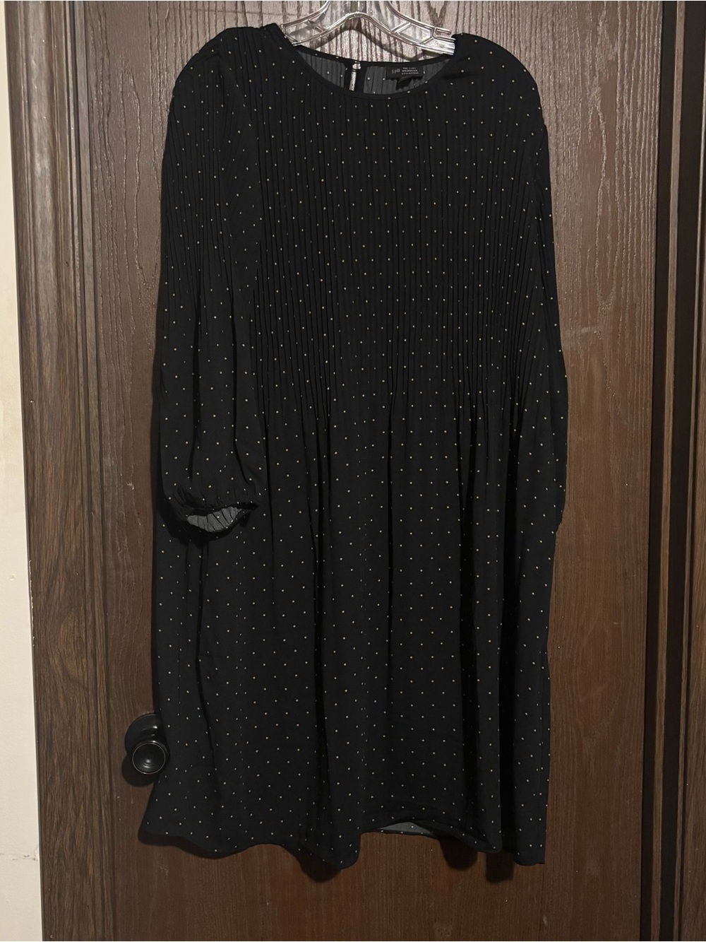 J. Jill Black Dress with Tiny White Dot Pattern